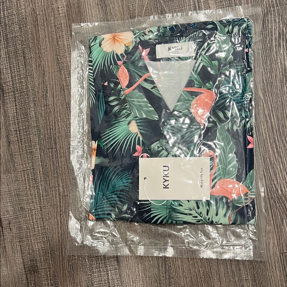 Tropical Flamingo Print Shirt